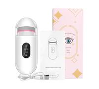 Recourbe-cils chauffant rechargeable par USB avec chauffage rapide et température réglable, outil ergonomique chauffant pour recourbe-cils naturels ou faux cils à la maison 14 x 6 x 3,7 cm