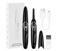 Recourbe Cils Chauffant, Recourbe-cils Chauffant Rechargeable, Accurate Temperature Control Electric Eyelash Curler, Mise hors tension intelligente Recourbe-cils Électrique, Longue Durée 24 h (Noir)