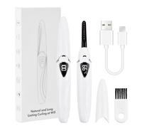 Recourbe Cils Chauffant, Recourbe-cils Chauffant Rechargeable, Accurate Temperature Control Electric Eyelash Curler, Mise hors tension intelligente Recourbe-cils Électrique, Longue Durée 24 h (Blanc)