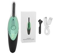 Recourbe-cils électrique chauffé et rechargeable, peigne à friser les cils portable USB avec affichage numérique, conception anti-brûlure pour femmes, cils naturels, matériau ABS, (Vert émeraude)