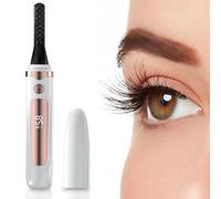 Recourbe-cils électrique, recourbe-cils chauffant rechargeable avec 4 réglages de température et affichage LED, chauffage en 30 secondes, outil de beauté compact adapté aux voyages, blanc, chauf