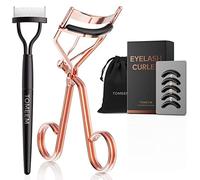 Recourbe-cils Tomeem avec peigne, kit professionnel de rehaussement de cils volumisant, recourbe-cils avec coussinets de recharge pour usage domestique et en voyage, or rose