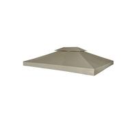 vidaXL Recouvrement d'auvent Toile de remplacement 310 g/m² Résistant à l'eau 3 x 4 m Beige