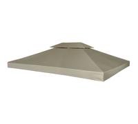 vidaXL Recouvrement d'auvent Toile de remplacement 310 g/m² Résistant à l'eau 3 x 4 m Beige