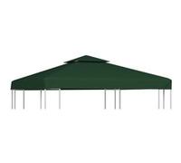 vidaXL Recouvrement de remplacement d'auvent 310 g/m² 3 x 3 m Vert