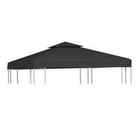 vidaXL Recouvrement de remplacement d'auvent 310 g/m² 3x3 m Gris foncé