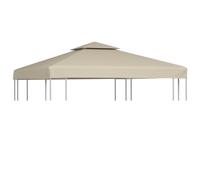 vidaXL Recouvrement de remplacement d'auvent 310 g/m² 3 x 3 m Beige 40875