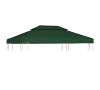Recouvrement de remplacement d'auvent 310 g/m² 3 x 4 m Vert vidaXL vidaXL