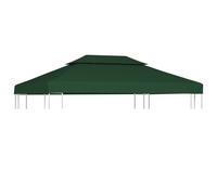 vidaXL Recouvrement de remplacement d'auvent 310 g/m² 3 x 4 m Vert 40882