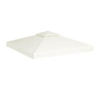 Recouvrement de remplacement d'auvent 310 g/m² 3x3m Blanc crème