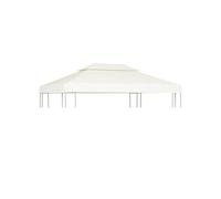 vidaXL Recouvrement de Remplacement d'auvent 310 g/m² Blanc crème 3x4m