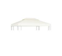 Vidaxl Recouvrement De Remplacement D'auvent 310 G/M² 3x4m Blanc Crème Blanc