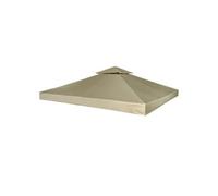 Recouvrement de remplacement d'auvent 310 g/m² Beige 3x3 m 40875