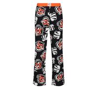 Recovered Pantalon de détente NFL Bengals - Pantalon de pyjama unisexe en coton imprimé avec logo de la Ligue de football pour adultes, Noir , XXL
