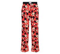 Recovered Disney Pantalon de détente pour homme - Tissu en coton rouge pour adultes - Pyjama imprimé visage de Mickey pour vêtements de nuit, Rouge, M