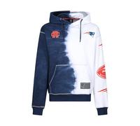 Recovered New England Patriots NFL Ink Dye Effect Bleu foncé sur Blanc Hoody