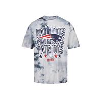 Recovered New England Patriots NFL Tie-Dye Relaxed Oversized Navy White T-Shirt
