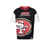 Recovered San Francisco 49ers Cut and Sew Noir T-Shirt surdimensionné