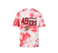 Recovered San Francisco 49ers NFL Tie-Dye Relaxed Oversized T-Shirt Red White