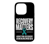 Recovery Matters, Sensibilisation à la toxicomanie et à l'alcoolisme, Bleu Sarcelle Coque pour iPhone 14 Pro