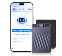 RECPOINT Enregistreur vocal AI, prise de notes AI avec contrôle et transcription et résumé, 150 langues, suppression du bruit, mémoire de 64 Go, appareil de prise de notes Pocket Note Pro pour