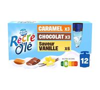 RÉCRÉ O'LÉ - Trivariétés Crèmes Desserts Aux Fruits, Assortiment 1020G - Lot De 4