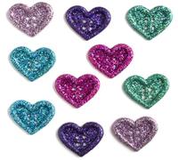 Récréatys 7112 0 7 Sachet de Boutons Décors Coeurs Pailleté Nylon