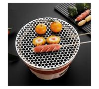 REcsdza Grille de Barbecue, Filet de Gril Rond en Acier Inoxydable, Tapis Barbecue, Filets à Vapeur for Four Charbon, Support, for Outil Pique-Nique Camping Plein air | 28CM