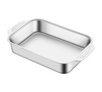 Rectangle à gril plat - plateau de fruits de mer en métal, récipient de nourriture, plateau à barbecue | Cuisine intérieure Utilisation de cour extérieure, assiette de calandre durable pour la cuisson
