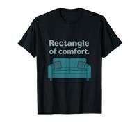 Rectangle de Confort mathématiques Graphique Design Gris Sarcelle T-Shirt