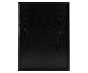 Rectangle Forme en Bois Massif café Coffee Snack Aliments Reads Service Plate-Plaque Restaurant Plateaux Modernes Design élégant pour la Maison et Les Restaurants Noirs 40 x 30 cm (35 * 24cm)