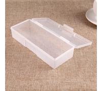 Rectangle Nail Art Outil Vide Boîte De Rangement En Plastique Pincettes Tondeuses Stylos Cuticule Poussoir Polissage Tampon Fichiers Bande Conteneur