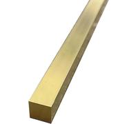 Rectangle Solid Floor Transitions Gap Bar for Wood, Threshold Edge Strip with Brushed Brass, Metal Thresholds Seam Ramp for Hardwood & Doorway(5x5mm (1/4"x1/4"))