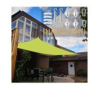 Rectangle Sun Shade Sail Canopy, imperméabiliser en Tissu de Barre d'extérieur Cover Sunshade Oxford Fabric About Automne avec kit de Fixation pour pergola Backyard Garden Carport, Yellow-Green