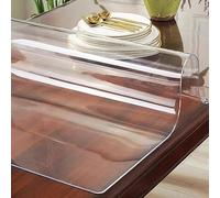 Rectangle Transparente PVC Film de Protection de Table, 3.0 mm Transparente Nappe de Table en Plastique, Cristal Nappe Transparent Film de Protection (60x120cm/24x47in)