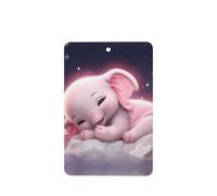 Rectangle WZYWHJ Cute Baby Elephant Sleeping Pink Moon Prints Car Fragrance Lot de 6 désodorisants à suspendre