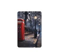 Rectangle WZYWHJ Red Phone Booth London Street Prints Lot de 6 désodorisants à suspendre pour voiture