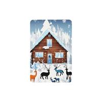 Rectangle WZYWHJ Winter Fawn Prints Car Fragrance Set de 6 Pièces Suspendu Carte Parfumé Désodorisant Voiture