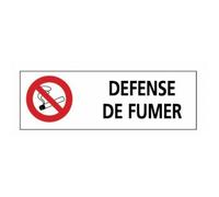 Rectangles d'interdiction rouges - 450x150 mm - Défense de fumer NOVAP