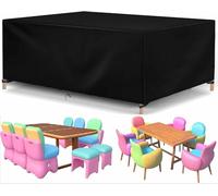 Rectangulaire Housse Salon de Jardin,100x70x70cm, 420D Oxford Table, Housses pour Mobilier de Jardin Exterieur, avec Cordon, Tissu Imperméable Anti-UV