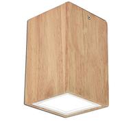 Rectangulaire LED Plafonnier Ronde Bois Encastré Plafond Lampe Célibataire Tons Chambre Star Light Acrylique Translucide Abat-Jour Simple Couloir Salon Blanc Chaud Lumière Spotlight,Round