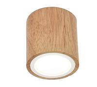 Rectangulaire LED Plafonnier Ronde Bois Encastré Plafond Lampe Célibataire Tons Chambre Star Light Acrylique Translucide Abat-Jour Simple Couloir Salon Blanc Chaud Lumière Spotlight,Round