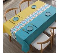 Rectangulaire PVC Imperméable Et Résistant À l'huile Anti-Brûlure Nappe À Carreaux Maison Hôtel Restaurant Table Basse Nappe Chemin De Table Nappe Carrée 80x120cm