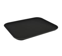 Rectangulaire Service non-Slip Plateau en caoutchouc boissons 45 x 35cm Noir