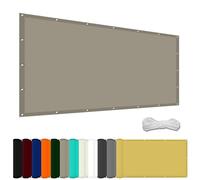 Rectangulaire Toile d'ombrage 1.2 x 2.5 m Tissus Déperlant Auvent Pare-Soleil avec kit d'installation Robuste pour Jardin & terrasse, Taupe