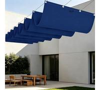 Rectangulaire Vague Voile Ombrage 1000 x 380 cm Résistant à l'eau Filet Dombrage Rectangle Multi Couleur Taille Toiles pour Patio Jardin Terrasse Extérieur Balcon, Bleu Foncé