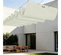 Rectangulaire Vague Voile Ombrage 1000 x 420 cm Résistant à l'eau Filet Dombrage Rectangle Multi Couleur Taille Toiles pour Patio Jardin Terrasse Extérieur Balcon, Blanc cassé