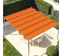 Rectangulaire Vague Voile Ombrage 350 x 220 cm Toile Imperméable Pare Soleil Jardin Balcon Multi Couleur Taille Toiles pour Patio Jardin Terrasse Extérieur, Sable, Orange