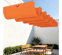 Rectangulaire Vague Voile Ombrage 350 x 550 cm Résistant à l'eau Voiles Solaire Multi Couleur Taille Toiles pour Patio Jardin Terrasse Extérieur, Sable, Orange