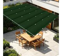 Rectangulaire Vague Voile Ombrage 400 x 720 cm Toile Imperméable Bâche Ombrage Multi Couleur Taille Toiles pour Patio Jardin Terrasse Extérieur, Sable, Vert Foncé